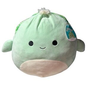 New Squishmallows Barnes the Turtle NWT 14"  Green Kellytoy Plush 2022